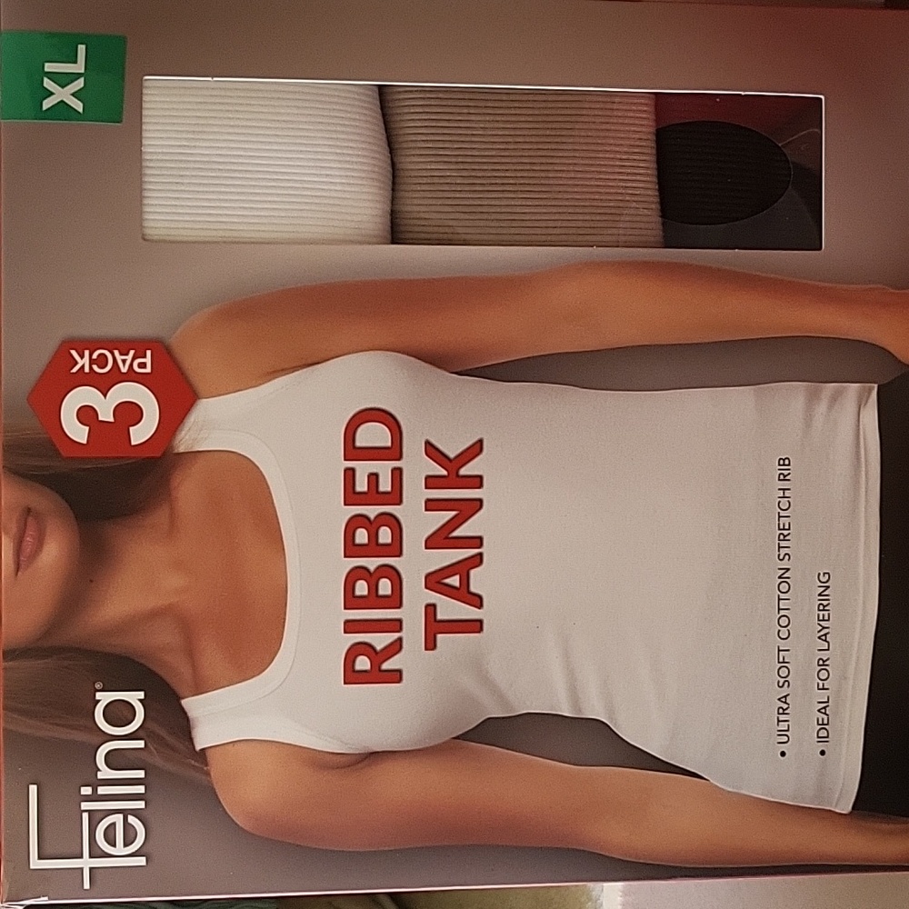 Felina Ribbed Tank Top 3-Pack